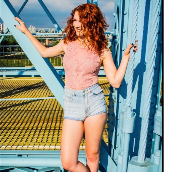 Baby Pink Embroidered Bodysuit - Picture 2 of 2